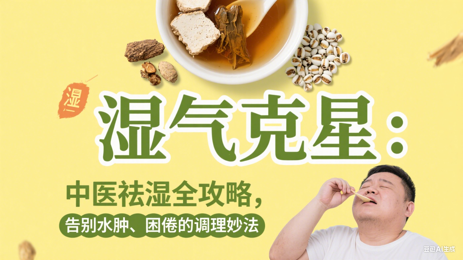 湿气克星：中医祛湿全攻略，告别水肿、困倦的调理妙法