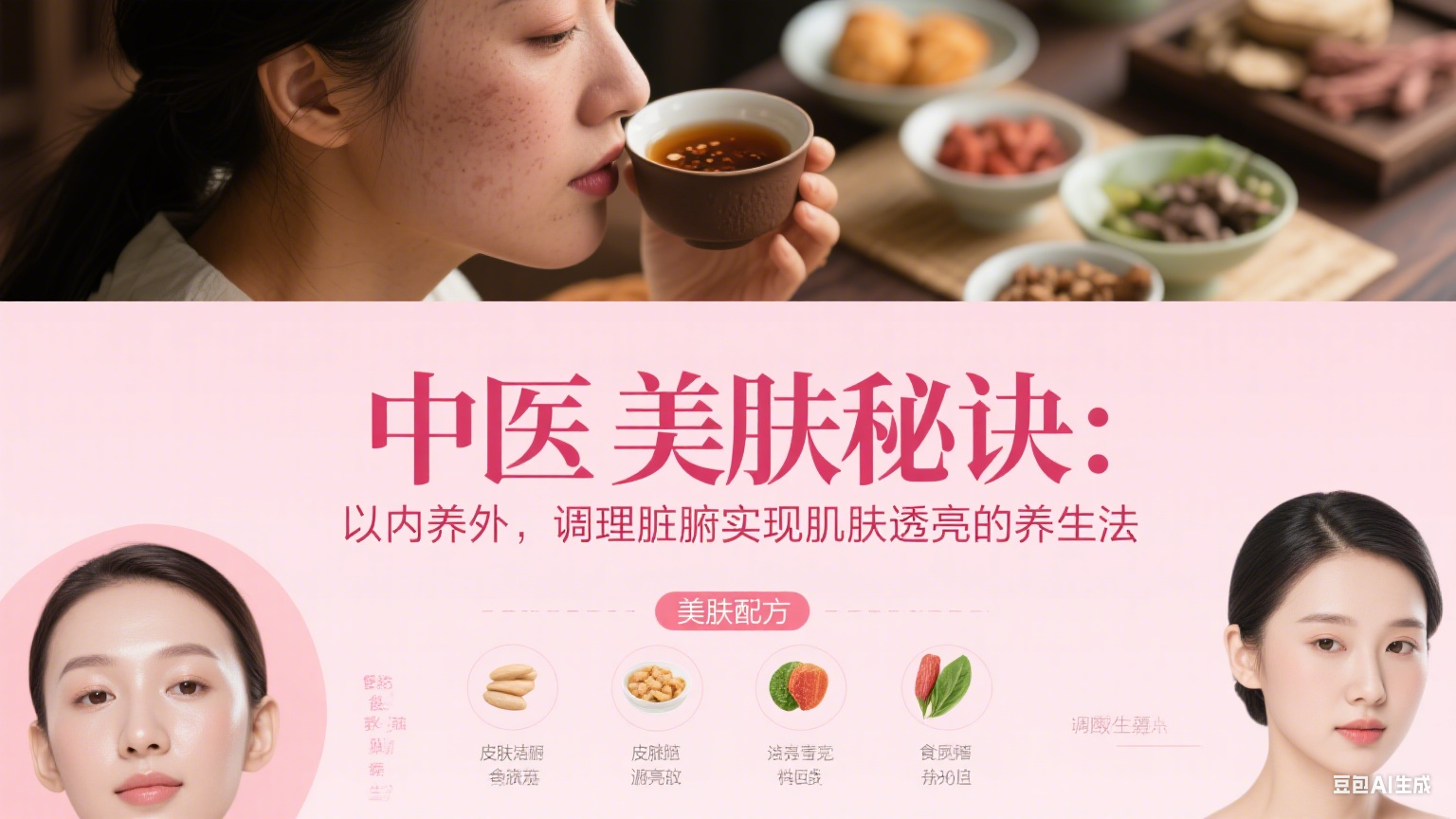 中医美肤秘诀：以内养外，调理脏腑实现肌肤透亮的养生法