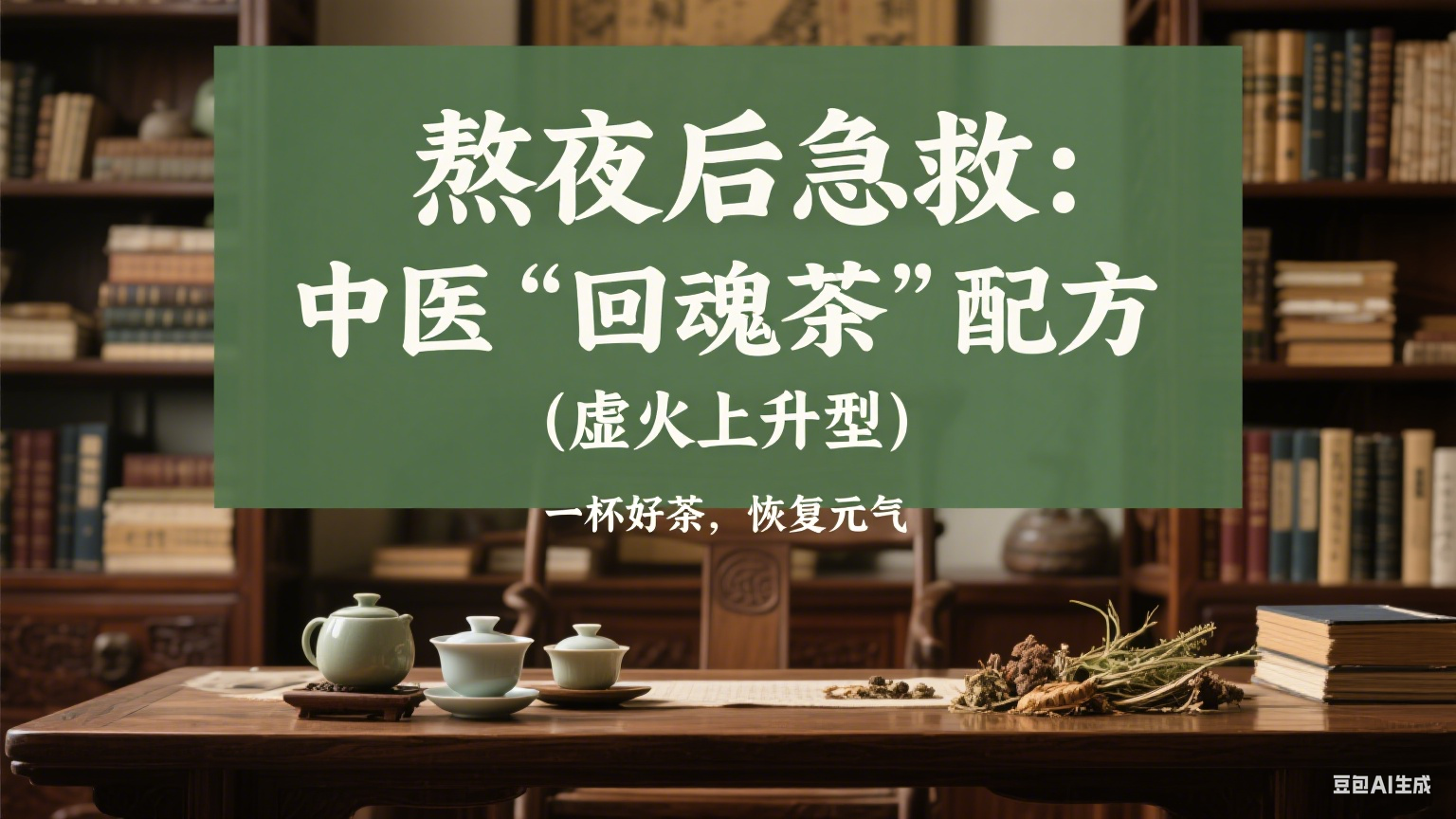 熬夜后急救：中医“回魂茶”配方（虚火上升型）
