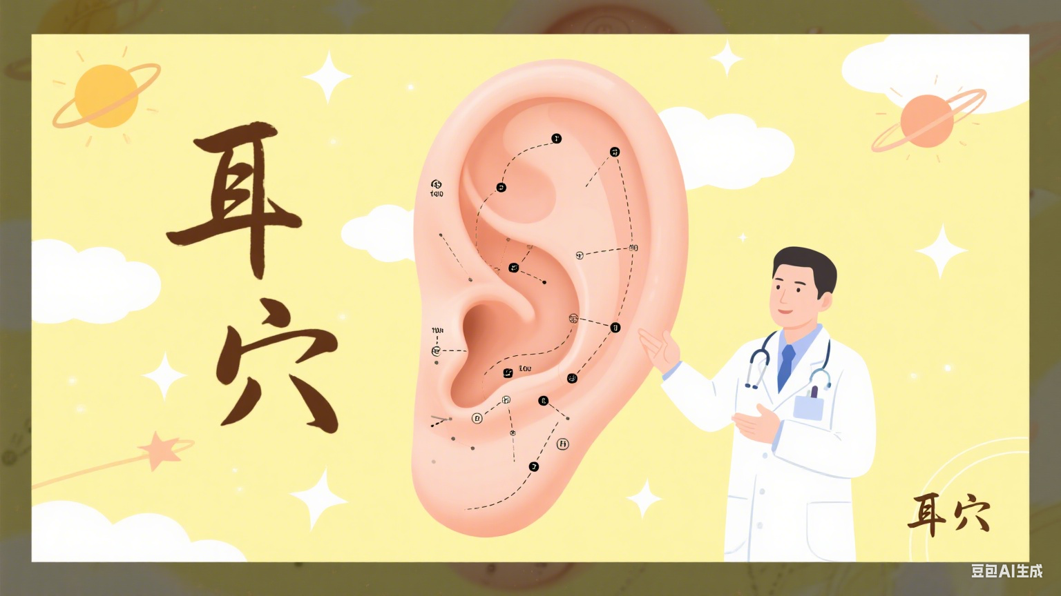 耳穴宇宙图：探索耳朵上140个穴位的神奇疗愈力量